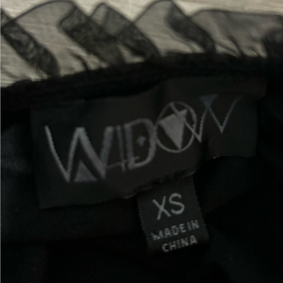 Dolls Kill / Widow Black Long Sleeve Handkerchief Hem Fairy Dress - Picture 6 of 6